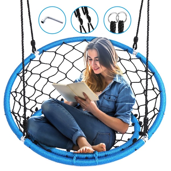 Serenelife Hanging Netted Seat Swing SLSWNG125 - main